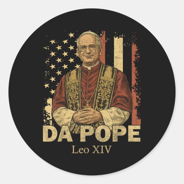 Da Pope Leo  Classic Round Sticker (Front)