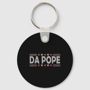 Da Pope Leo Xiv American Patriot - Funny Catholic Key Ring
