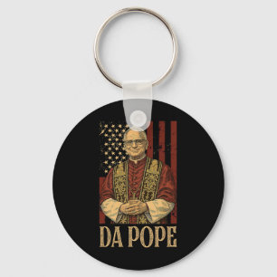 Da Pope Leo Xiv New Pope Funny Humour Men Women Key Ring