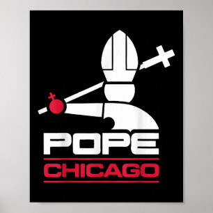 Da Pope Leo Xiv Shirt Chicago Baseball  Poster