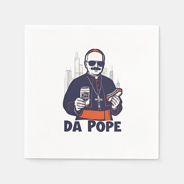 Da Pope Leo XIV Vatican 4Th of July USA  Napkin (Front)