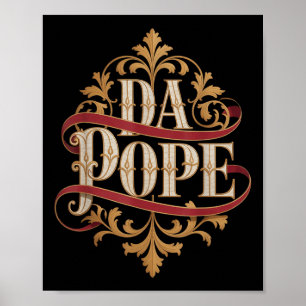 Da Pope The Pope Ornate Victorian Flourish Christi Poster