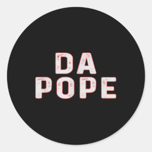 Da Pope Vintage Funny Chicago Pride American Pope  Classic Round Sticker