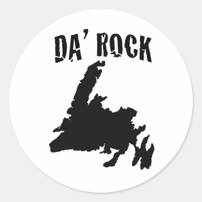 DA' ROCK CLASSIC ROUND STICKER (Front)