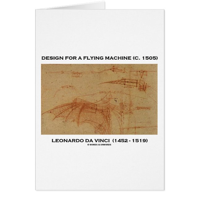 Da Vinci Design For A Flying Machine (Front)