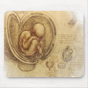 da Vinci - Embryo Sketch Mouse Pad