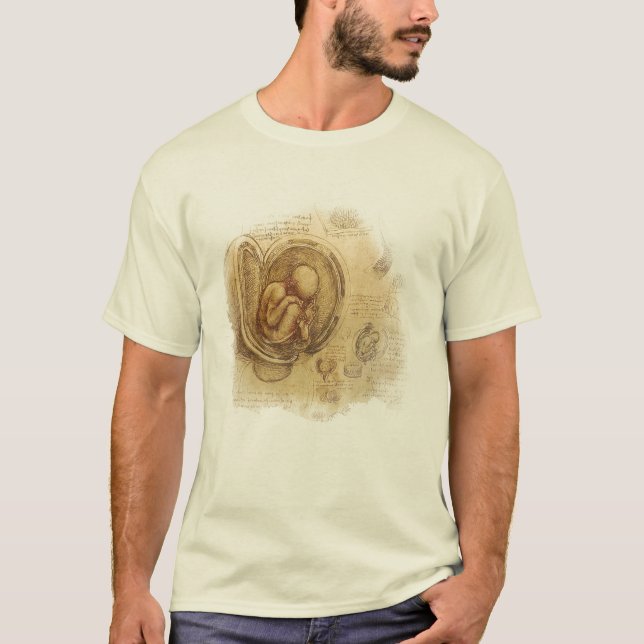 da Vinci -- Embryo Sketch T-Shirt (Front)