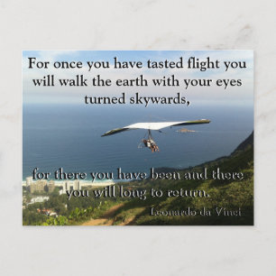 Da Vinci Flying Poem🚁✨ Budget Special  Postcard