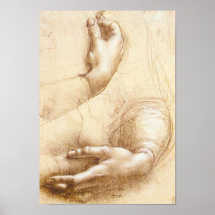 Da Vinci Hands Poster