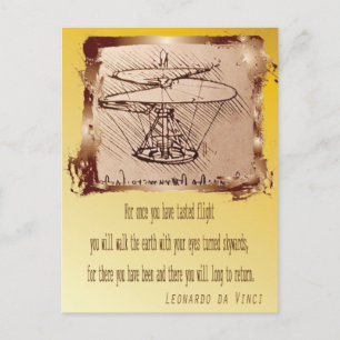 Da Vinci Helicopter 🚁✨ Budget Special  Postcard
