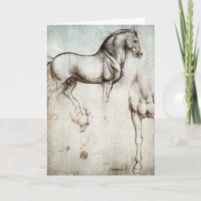 Da Vinci Horse Greeting Card (Front)