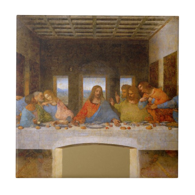 Da Vinci Last Supper Fine Art Classic Ceramic Tile (Front)
