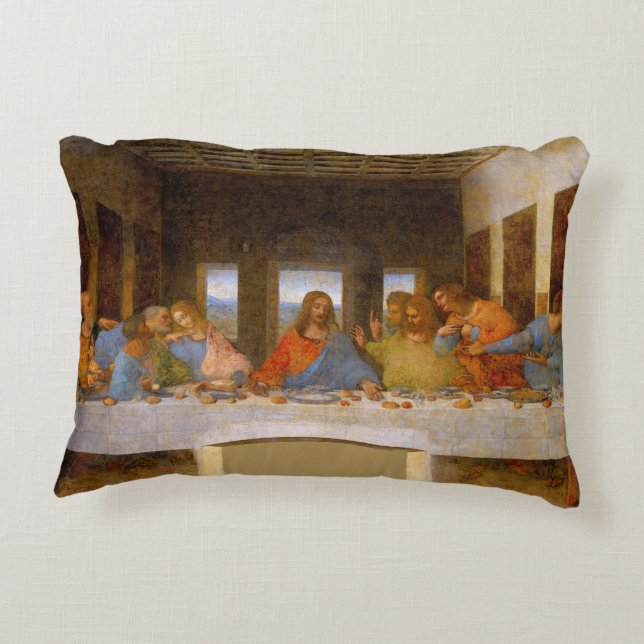 Da Vinci Last Supper Fine Art Classic Decorative Cushion (Back)
