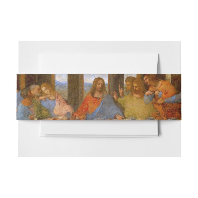 Da Vinci Last Supper Fine Art Classic Invitation Belly Band (Front Example)