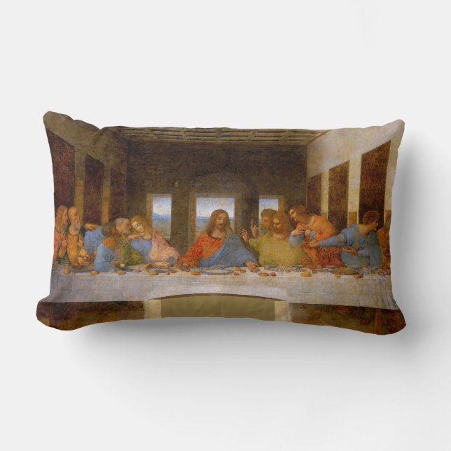 Da Vinci Last Supper Fine Art Classic Lumbar Cushion (Front)