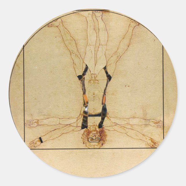 da Vinci Skydiving Classic Round Sticker (Front)