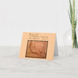 da Vinci: "The human foot is..." Card