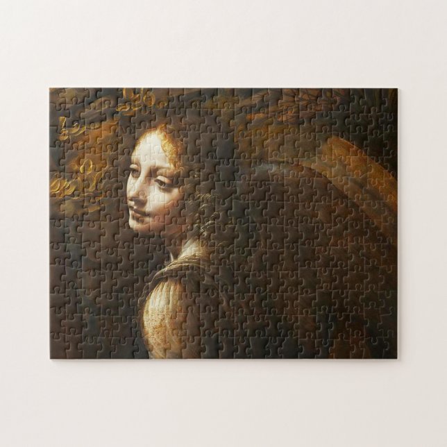 Da Vinci Virgin of the Rocks Angel Puzzle (Horizontal)