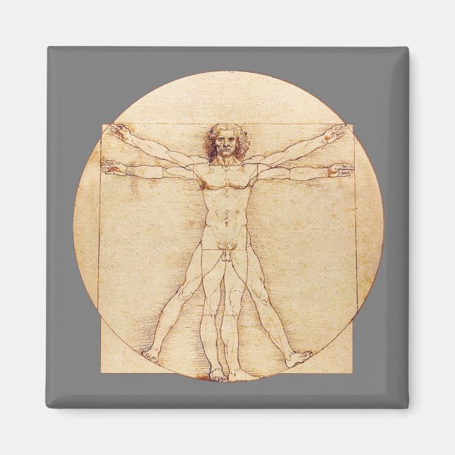 Da Vinci Vitruvian Man Magnet (Front)