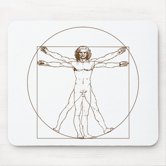Da Vinci Vitruvian Man Mousepad (Front)