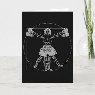 Da Vinci Vitruvian Man Muay Thai Mma Street Fight  Card