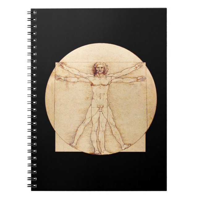 Da Vinci Vitruvian Man Notebook (Front)