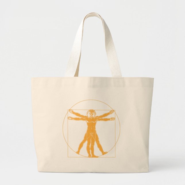 Da Vinci Vitruvian Man Tote Bag (Front)