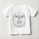 Da Vinci Vitruvian Robot Baby T-Shirt<br><div class="desc">Da Vinci Vitruvian Robot</div>