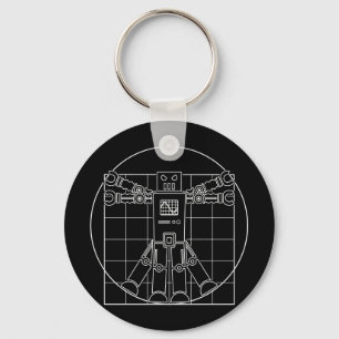 Da Vinci Vitruvian Robot Key Ring