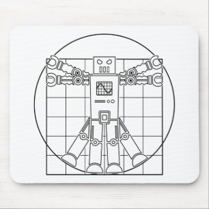 Da Vinci Vitruvian Robot Mousepad