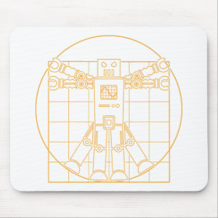 Da Vinci Vitruvian Robot Mousepad