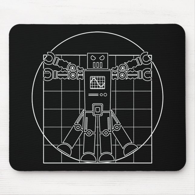 Da Vinci Vitruvian Robot Mousepad (Front)