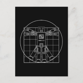 Da Vinci Vitruvian Robot Postcard