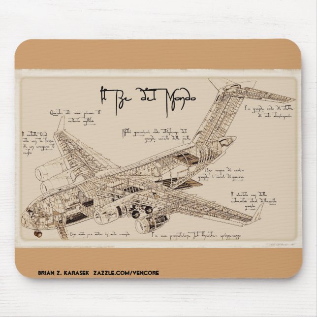 Da Vinci's C-17 Globemaster Mousepad (Front)