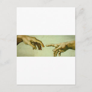 Da Vinci's Creation of Adam Postcard