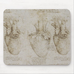 Da Vinci's Human Heart Anatomy Sketches Mouse Pad