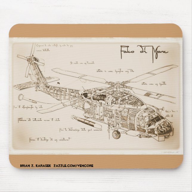 Da Vinci's MH-60 Seahawk Mousepad (Front)