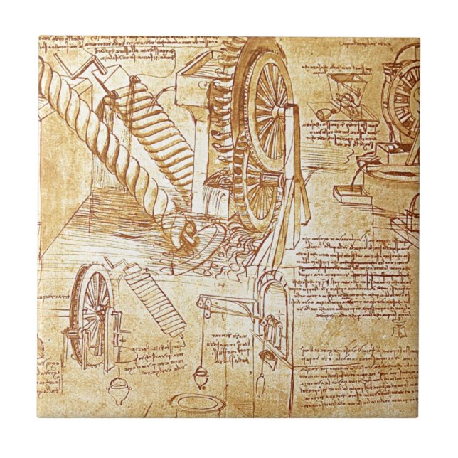 Da Vinci's Notes Tile (Front)