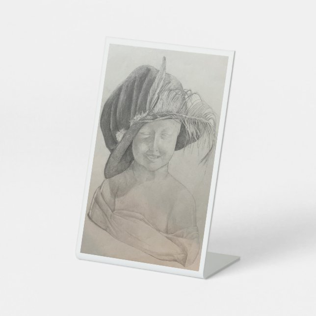 Da Vinci's Pedestal Sign, 4" X 6" Pedestal Sign (Front)