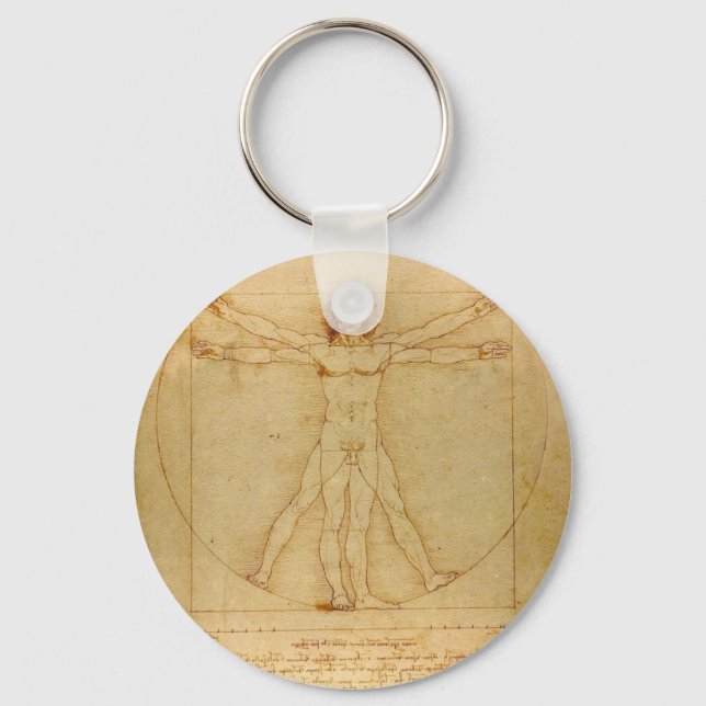 Da Vinci's Vitruvian Man Key Ring (Front)