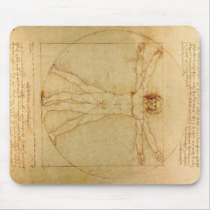 Da Vinci's Vitruvian Man Mouse Pad