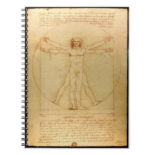 Da Vinci's Vitruvian Man Notebook (Front)