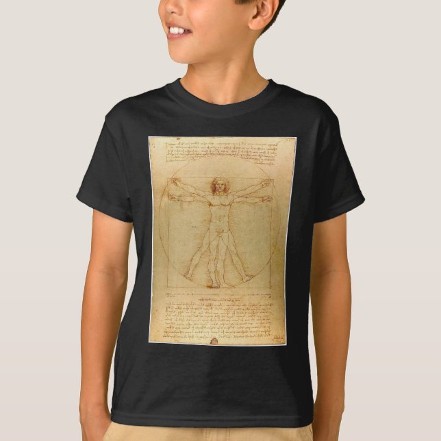 Da Vinci's Vitruvian Man T-Shirt (Front)