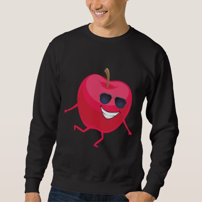 Dab Apple Dancing Dabbing Apple Fruit Sweatshirt (Front)