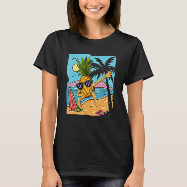 Dab Beach Fruit Tropical Summer Vacation Dabbing P T-Shirt (Front)