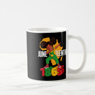 Dab Black Girl Juneteenth Kids 1865 Brown Skin Afr Coffee Mug