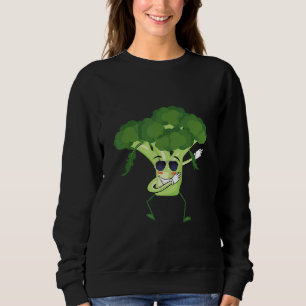 Dab Broccoli Dancing Dabbing Broccoli Vegetables Sweatshirt