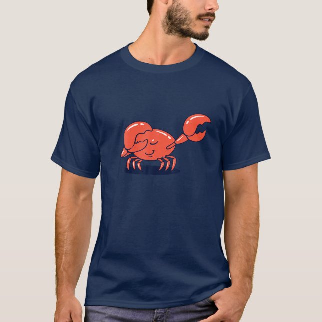 Dab Crab - Dabbing Crab Cartoon Funny T-Shirt (Front)