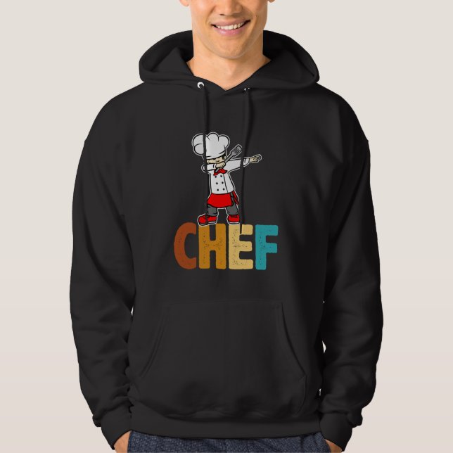 Dab Dabbing Chef Cooking Guru  Cook Retro Culinary Hoodie (Front)