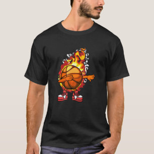 Dab Dabbing Fire Ball Sports League Team Players B T-Shirt